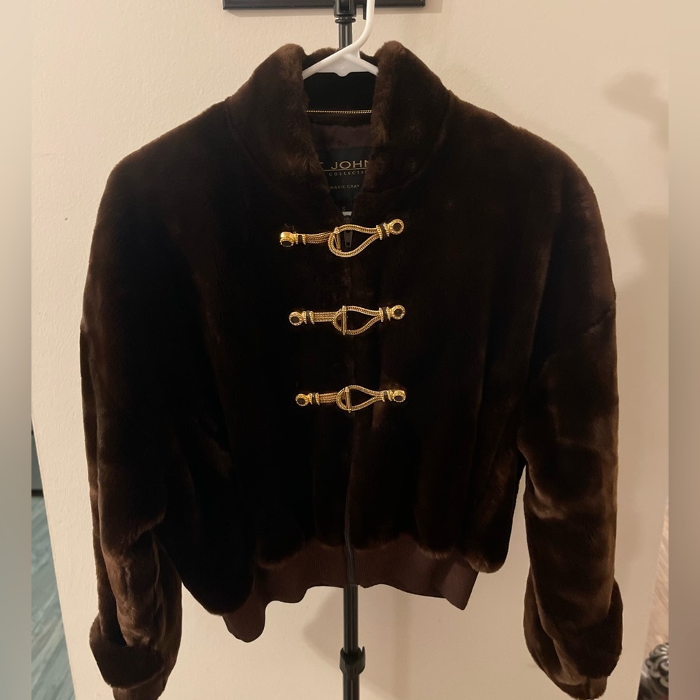 St. John Coat Collection by Marie Gray Faux Fur Coat Made in Italy
